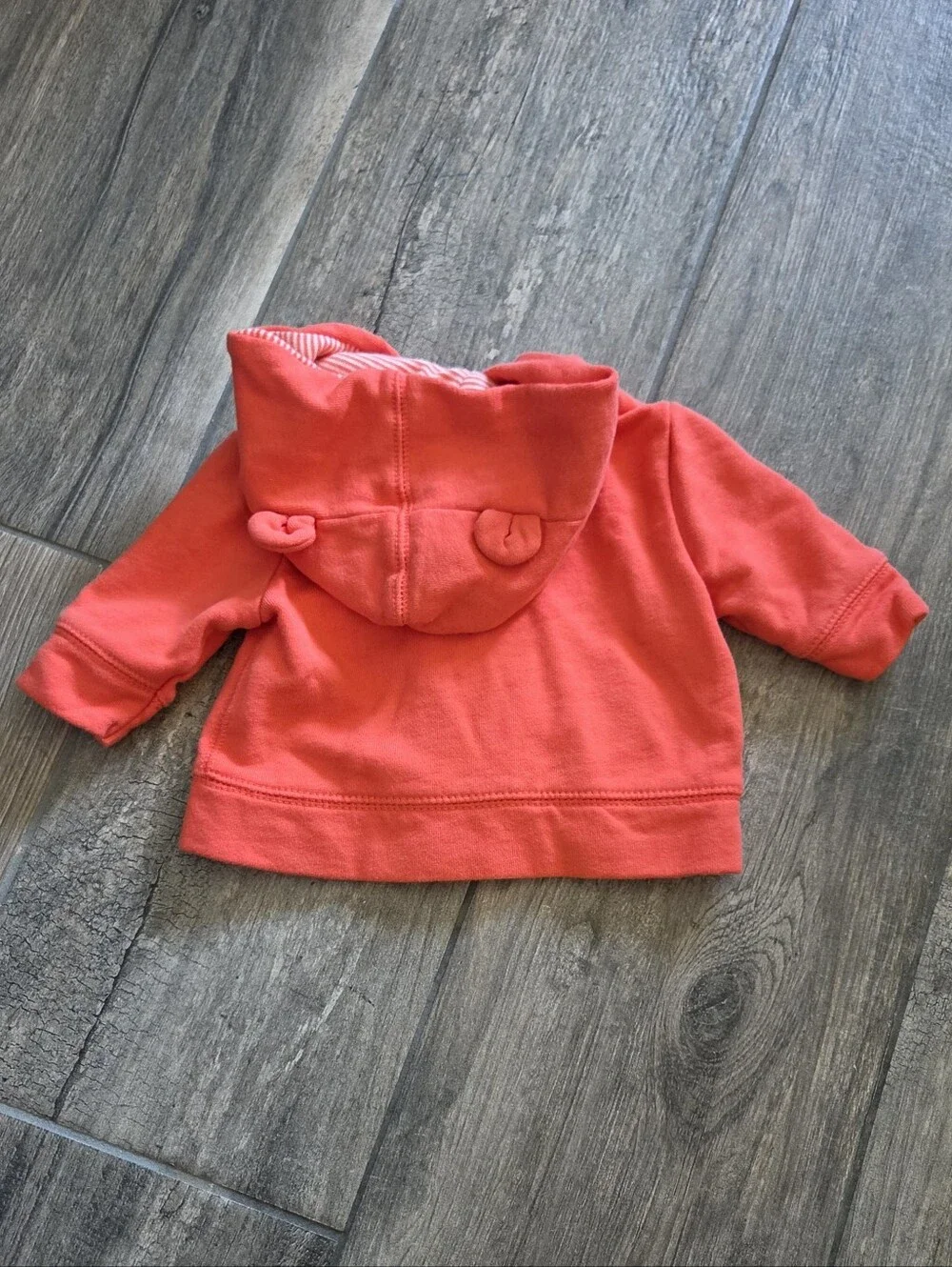 GAP Baby EUC 0-3 Months Coral Hoodie, Striped Pants and Giraffe Sweater Hat